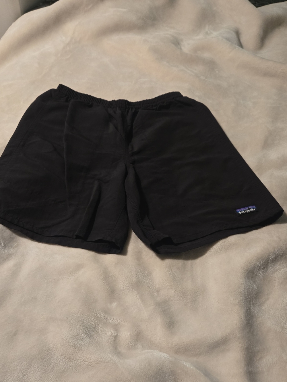 Patagonia Black Athletic Shorts with Elastic Waist